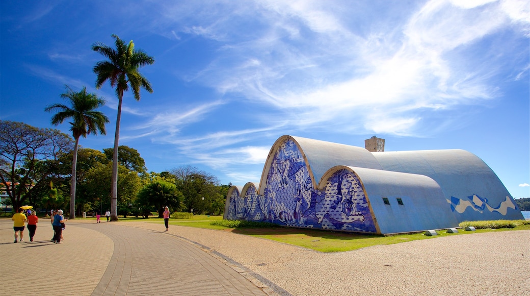 Church of Saint Francis of Assisi showing a park and outdoor art