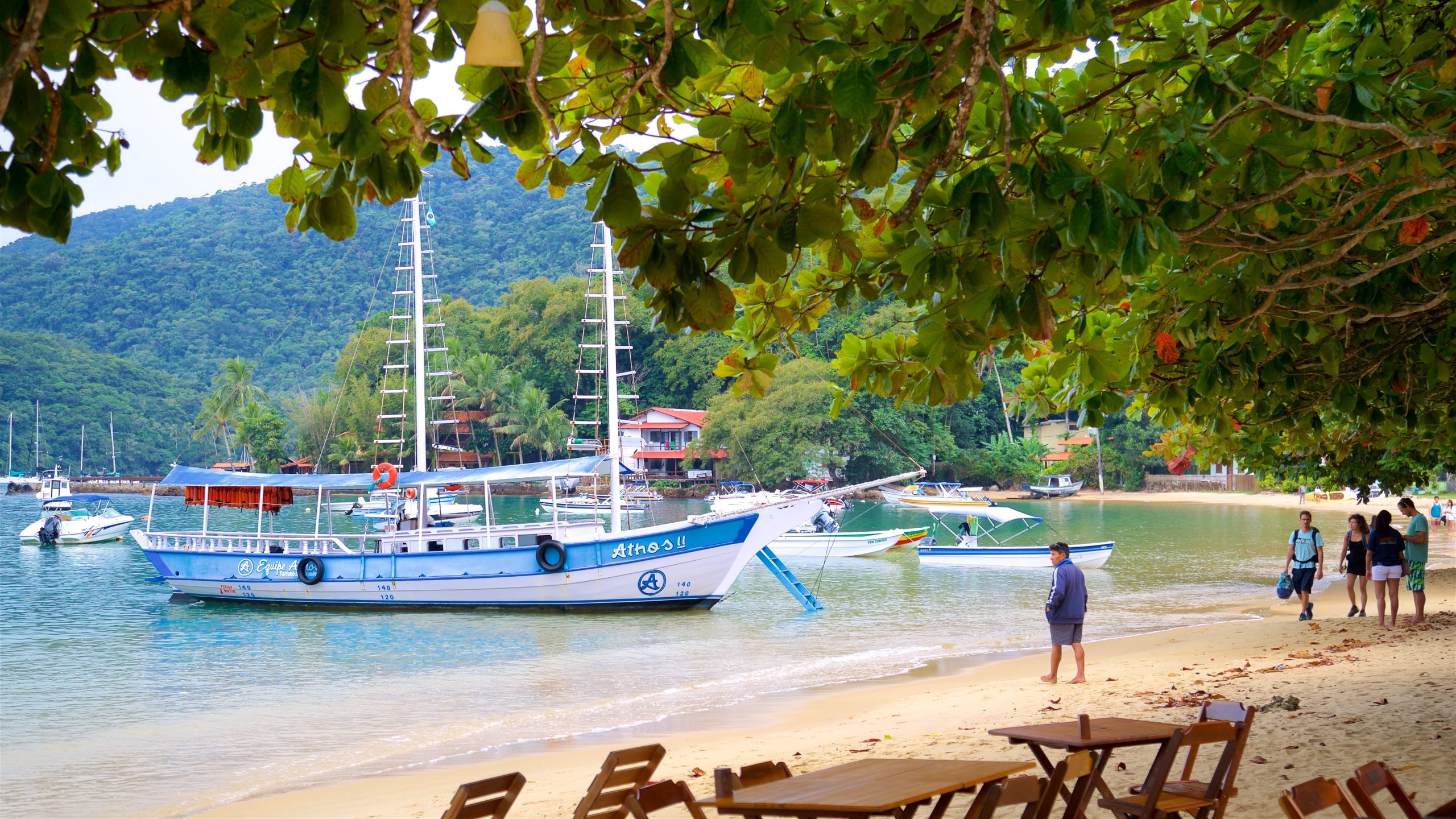 Abraao Beach featuring general coastal views, a beach and a bay or harbor