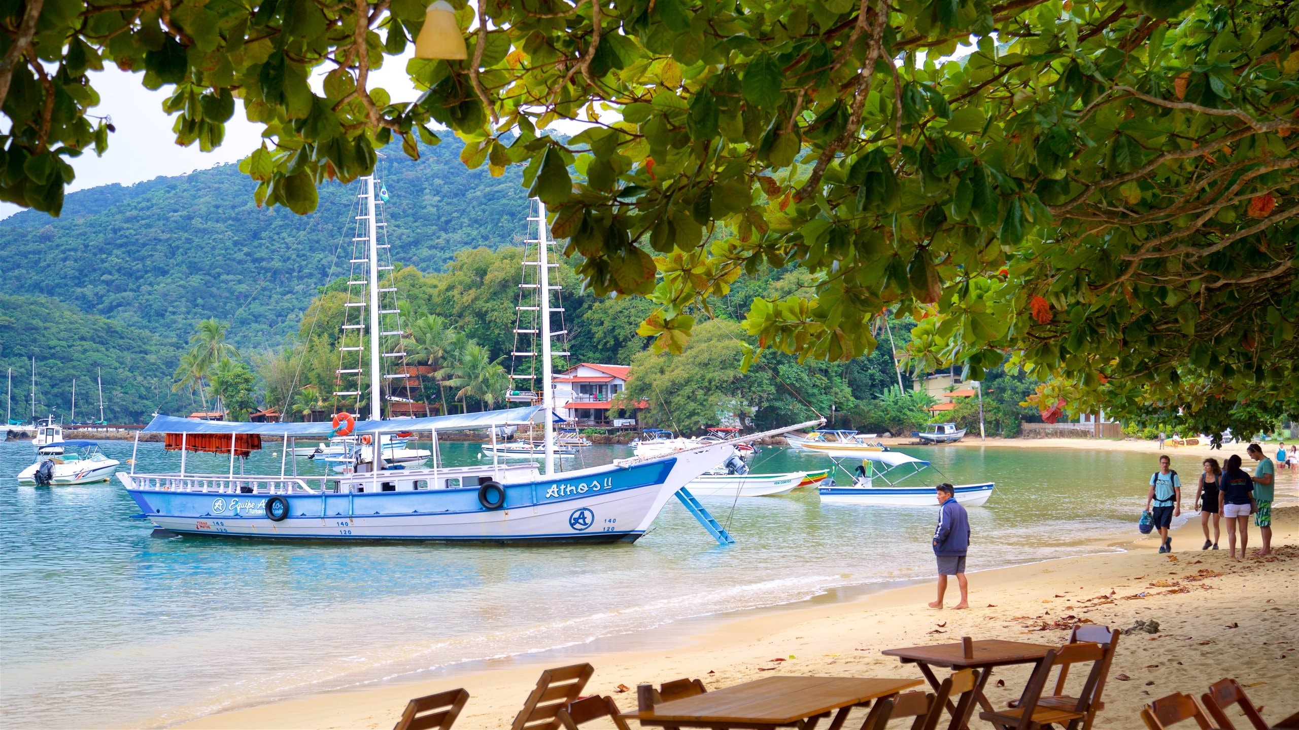 Abraao Beach featuring general coastal views, a beach and a bay or harbor