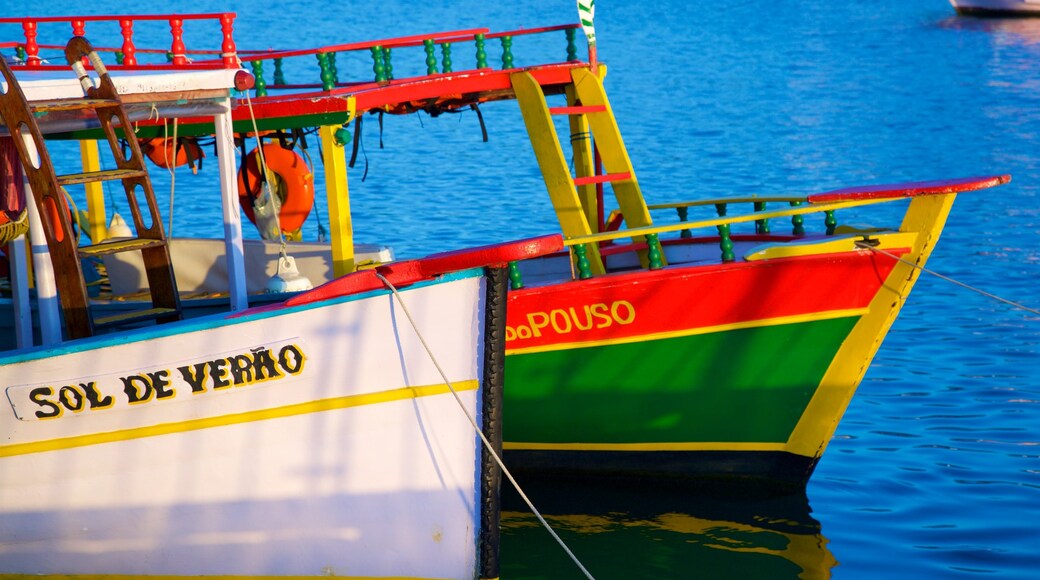 Paraty Wharf featuring a bay or harbour and signage