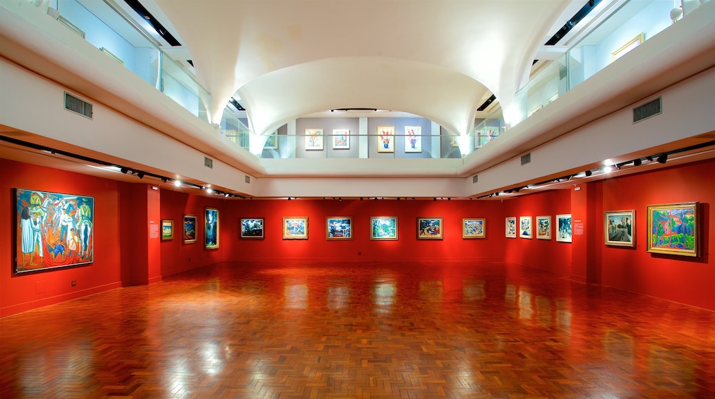 Museum Inimá de Paula showing interior views and art