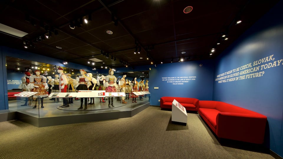 National Czech and Slovak Museum and Library showing interior views