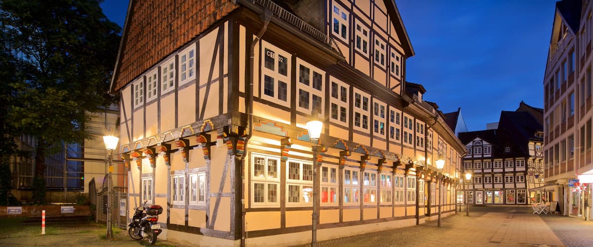Braunschweig featuring night scenes and heritage elements