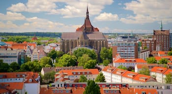 Petrikirche showing heritage architecture, landscape views and a city