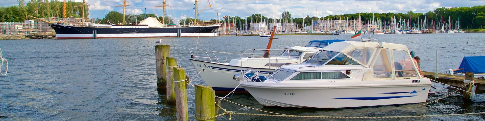 Travemuende featuring a bay or harbor