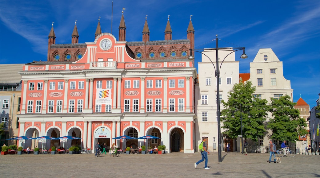 Town Hall showing a square or plaza and heritage architecture