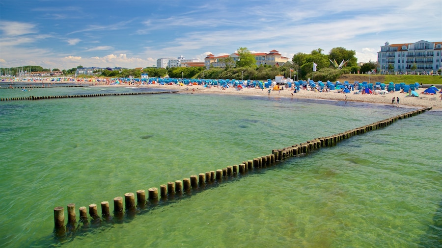 Kuehlungsborn Beach showing general coastal views, a coastal town and a sandy beach