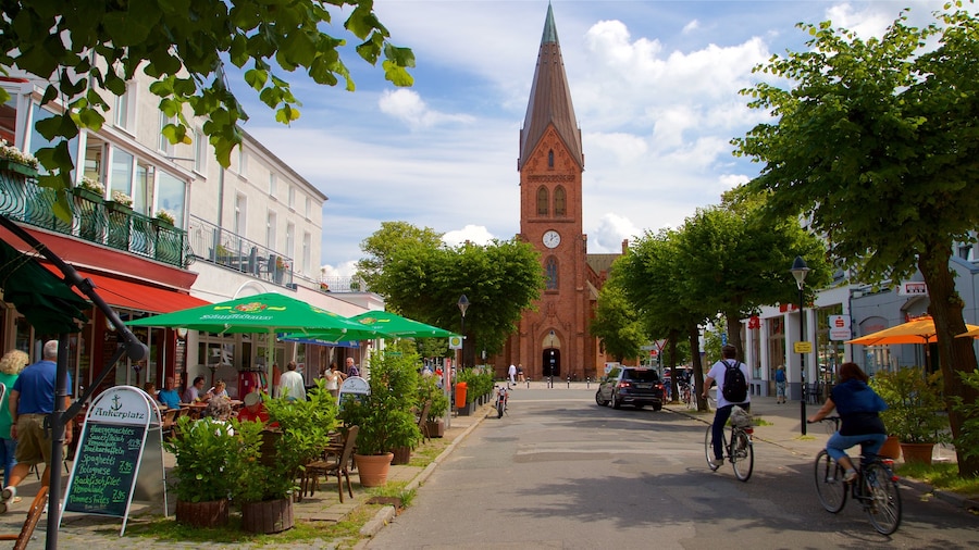 Warnemuende Church which includes heritage architecture, a church or cathedral and cycling