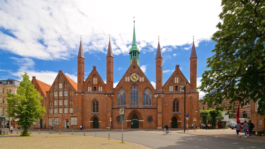 Heiligen-Geist-Hospital showing a church or cathedral and heritage architecture