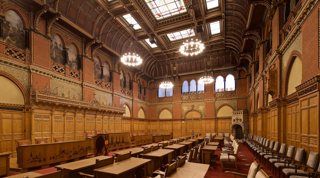 Rathaus showing interior views, an administrative building and heritage elements