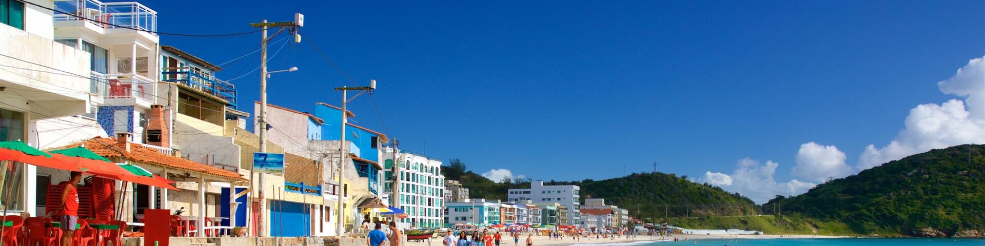 Prainha Beach showing general coastal views, a sandy beach and a coastal town