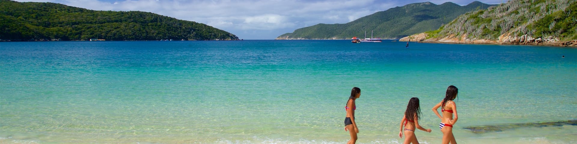 Forno Beach which includes a sandy beach, general coastal views and swimming