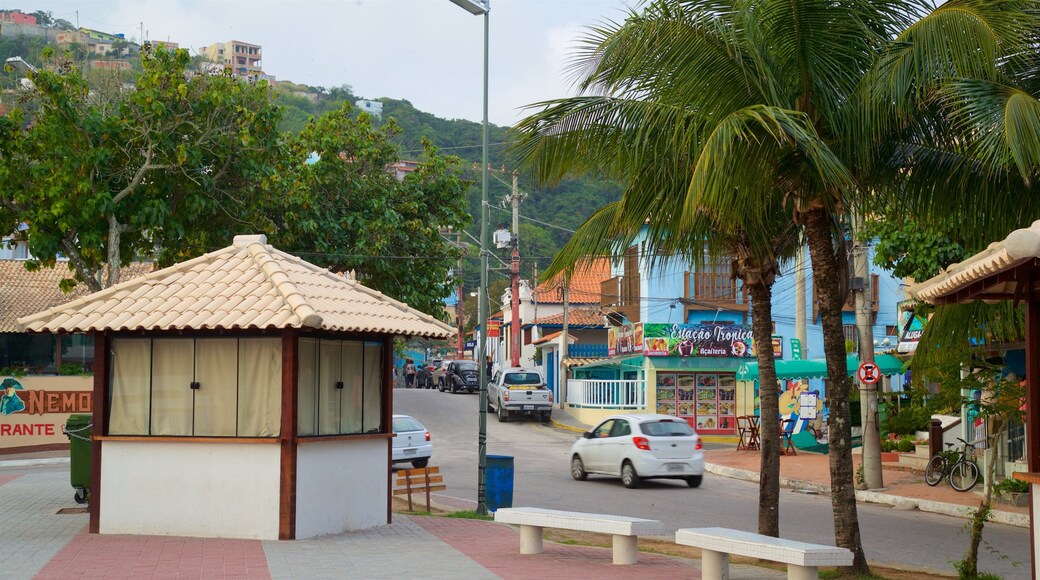 Praça Daniel Barreto de Marco som visar en liten stad eller by