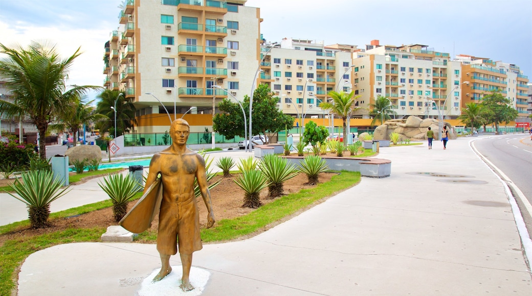 Praça das Águas mostrando um parque, uma estátua ou escultura e arte ao ar livre