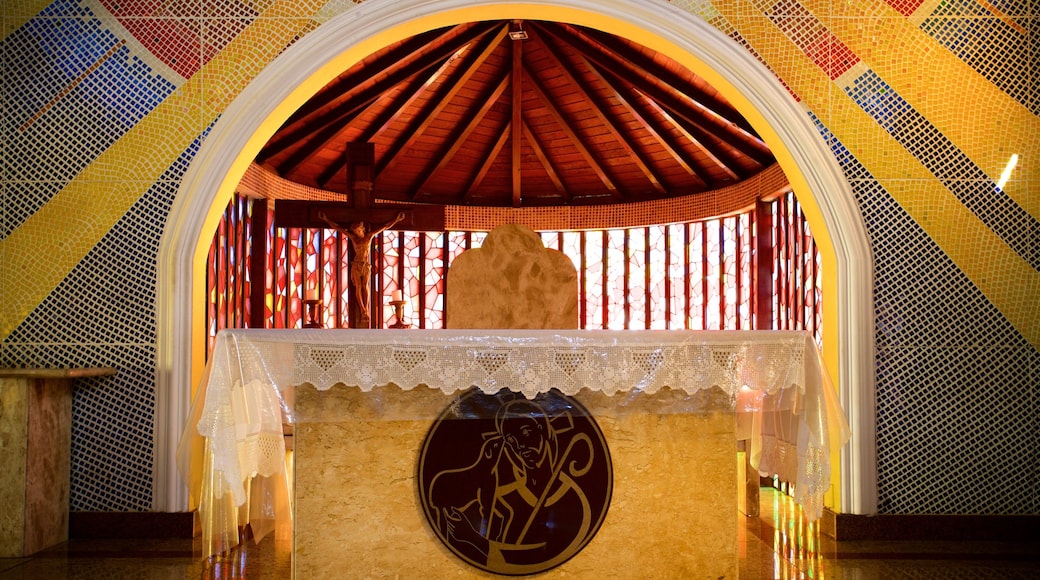 Chapel of Our Lady Desatanudos showing a church or cathedral and interior views