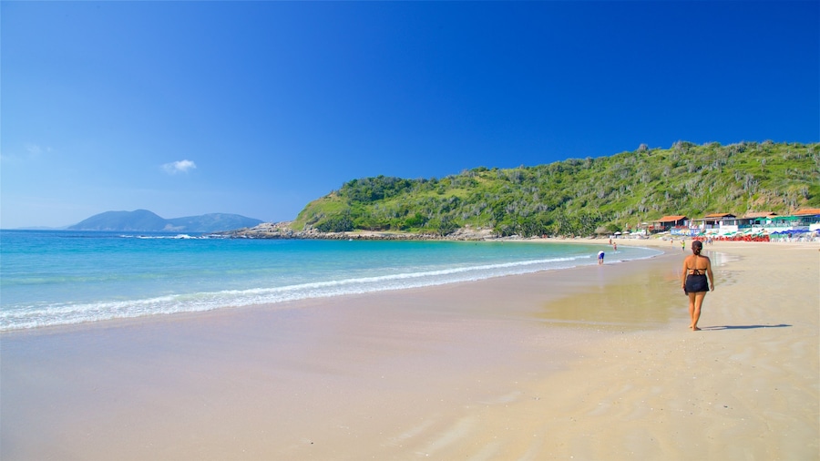 Conchas Beach featuring a sandy beach, a coastal town and general coastal views