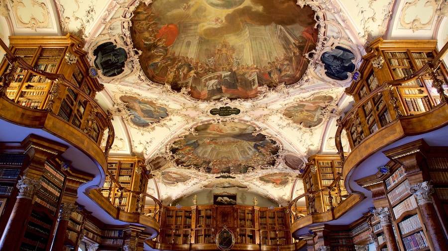 Stiftsbibliothek St. Gallen das einen Innenansichten und Geschichtliches