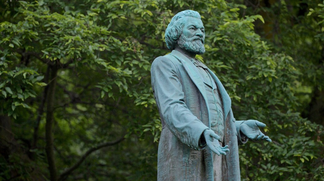 Frederick Douglass-statyn som visar en staty eller skulptur