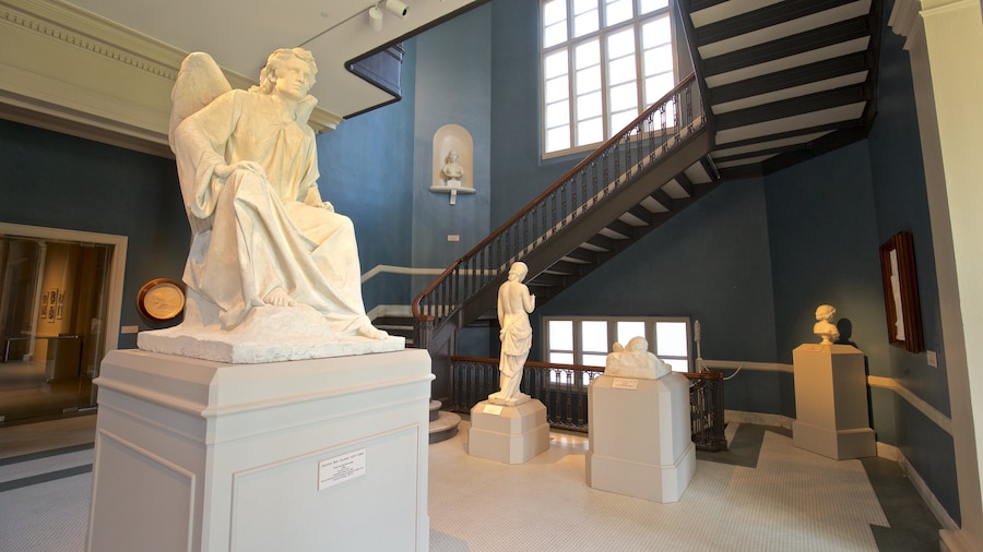 Albany Institute of History and Art featuring interior views and a statue or sculpture