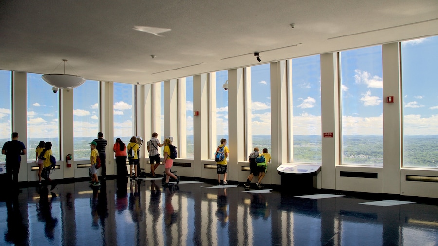 Corning Tower showing views and interior views as well as a small group of people