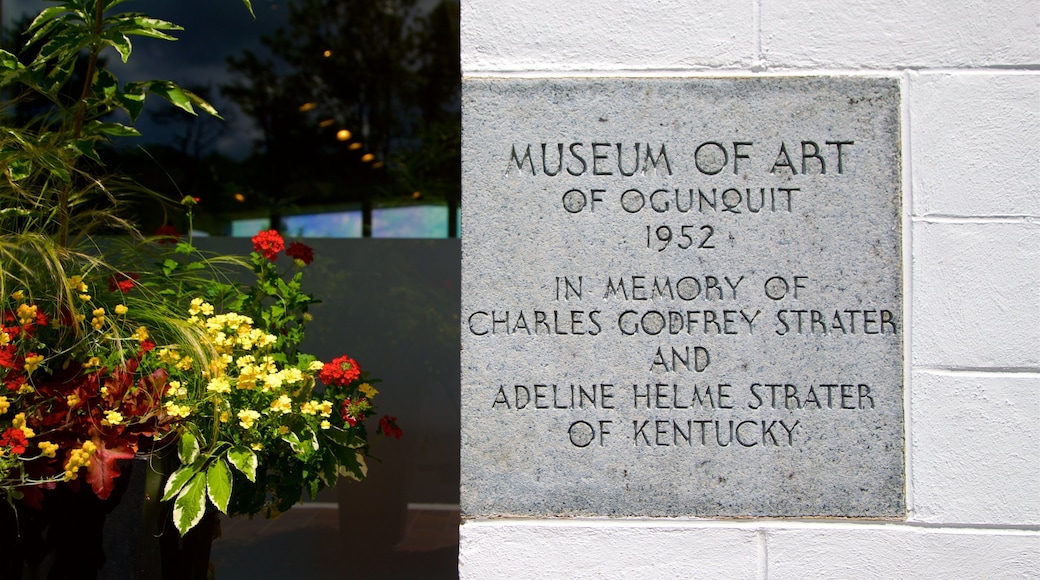 Ogunquit Museum of American Art showing signage