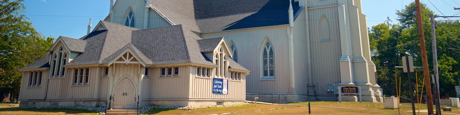 First Parish Church which includes heritage architecture and a church or cathedral