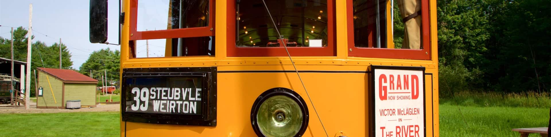 Seashore Trolley Museum showing railway items