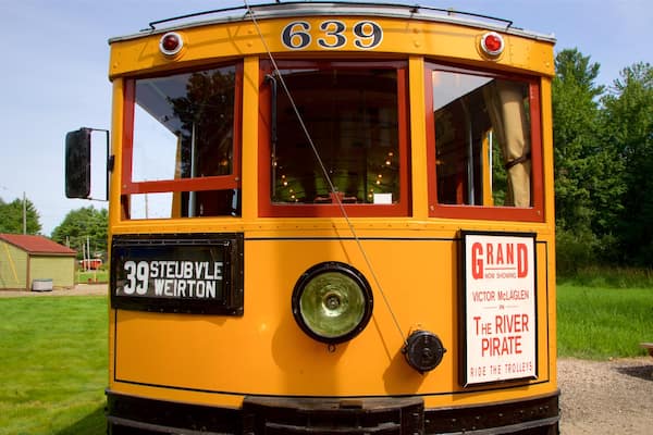 Seashore Trolley Museum montrant articles ferroviaires