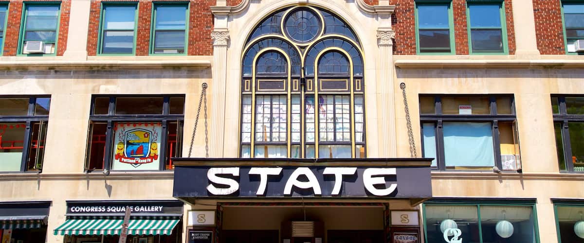 State Theatre featuring signage