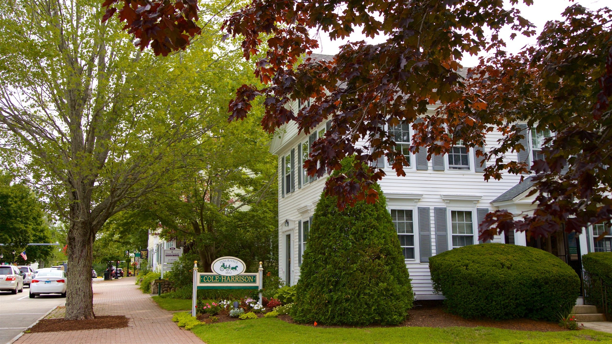 Kennebunk which includes a small town or village and signage