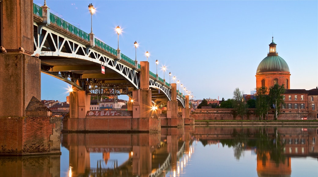 Garonne featuring a sunset, a river or creek and heritage architecture