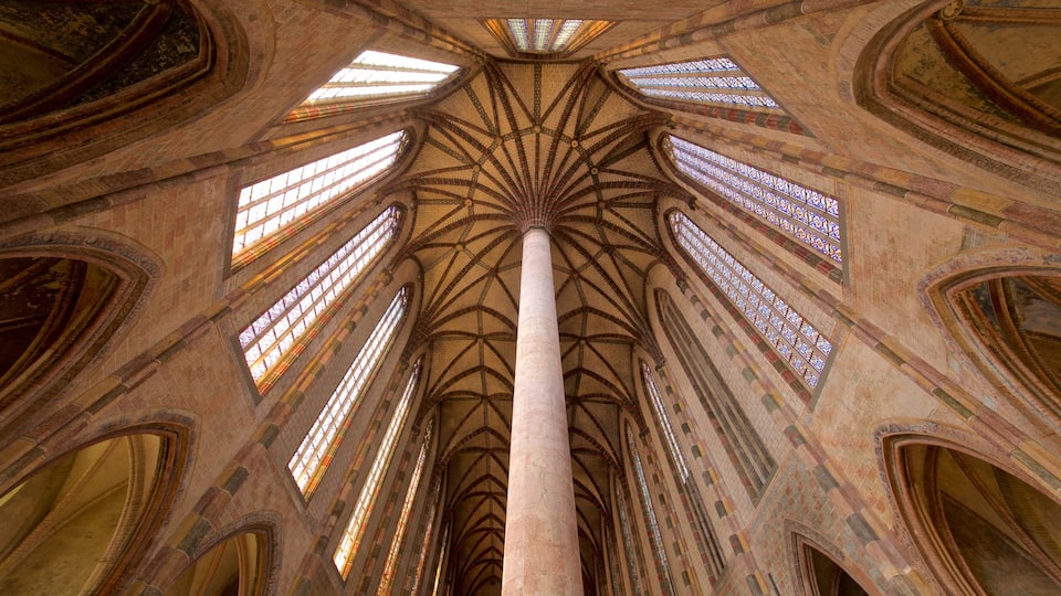 Church of the Jacobins showing interior views and heritage elements