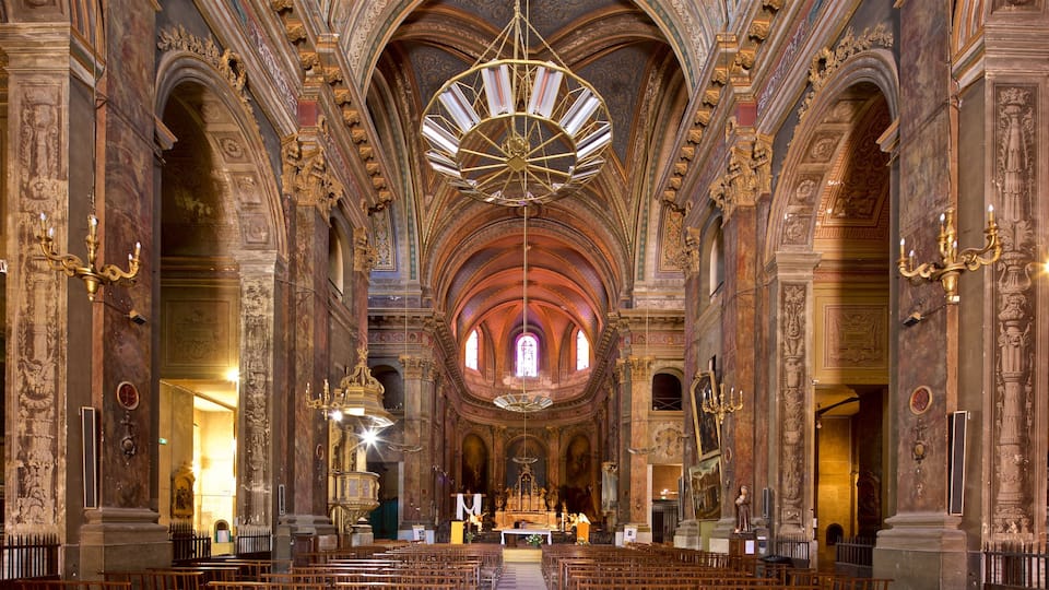 Notre-Dame of Dalbade Church showing a church or cathedral, heritage elements and interior views