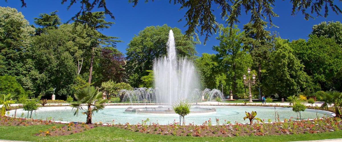 Toulouse mettant en vedette parc et fontaine