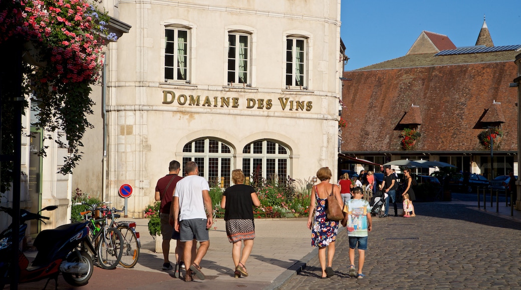 Beaune montrant éléments du patrimoine, scènes de rue et une petite ville ou un village