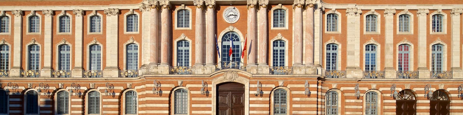 Capitole de Toulouse showing street scenes, heritage architecture and a square or plaza