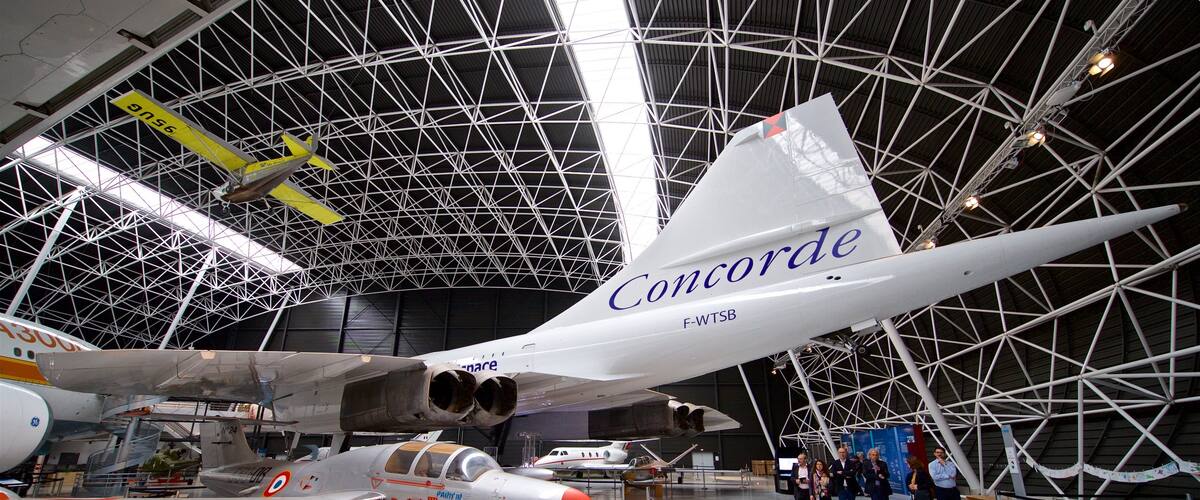 Empresa aeronáutica Airbus mostrando aeronave y vistas interiores y también un pequeño grupo de personas