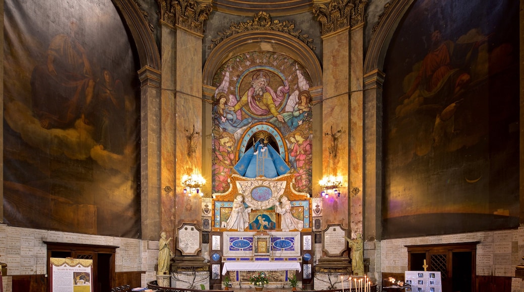 Église Notre-dame de la Dalbade qui includes art, vues intérieures et aspects religieux