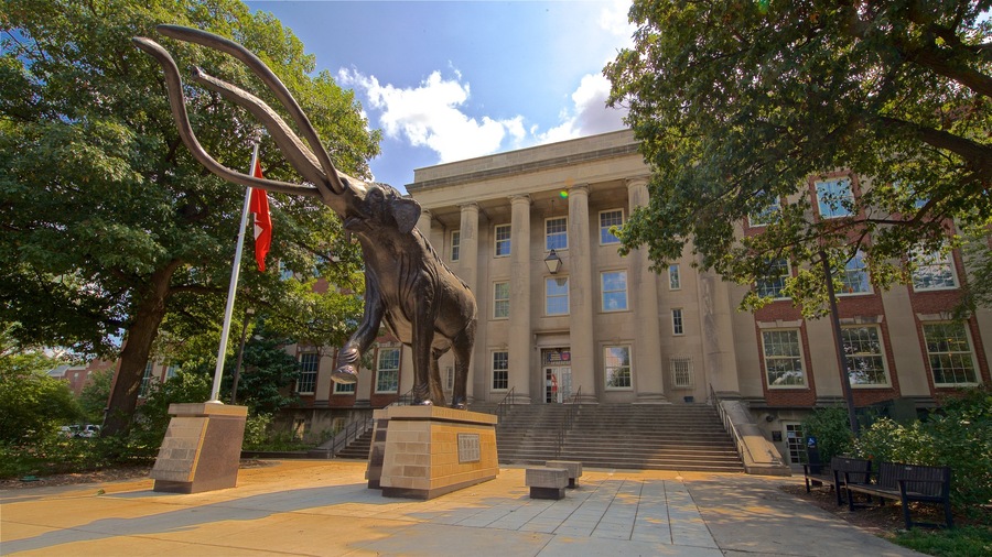 University of Nebraska State Museum which includes a statue or sculpture