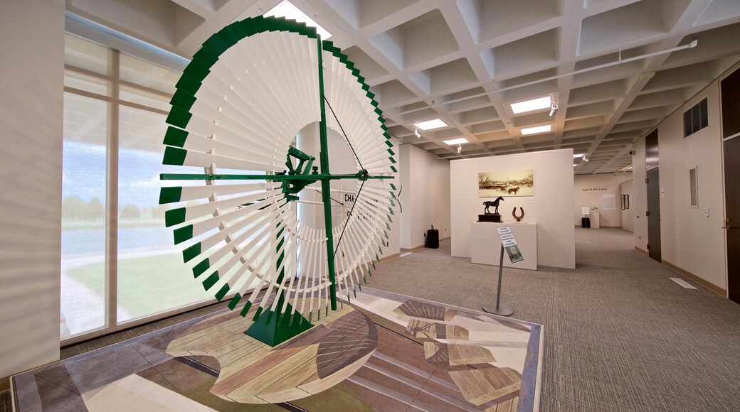 Stuhr Museum of the Prairie Pioneer showing heritage elements and interior views