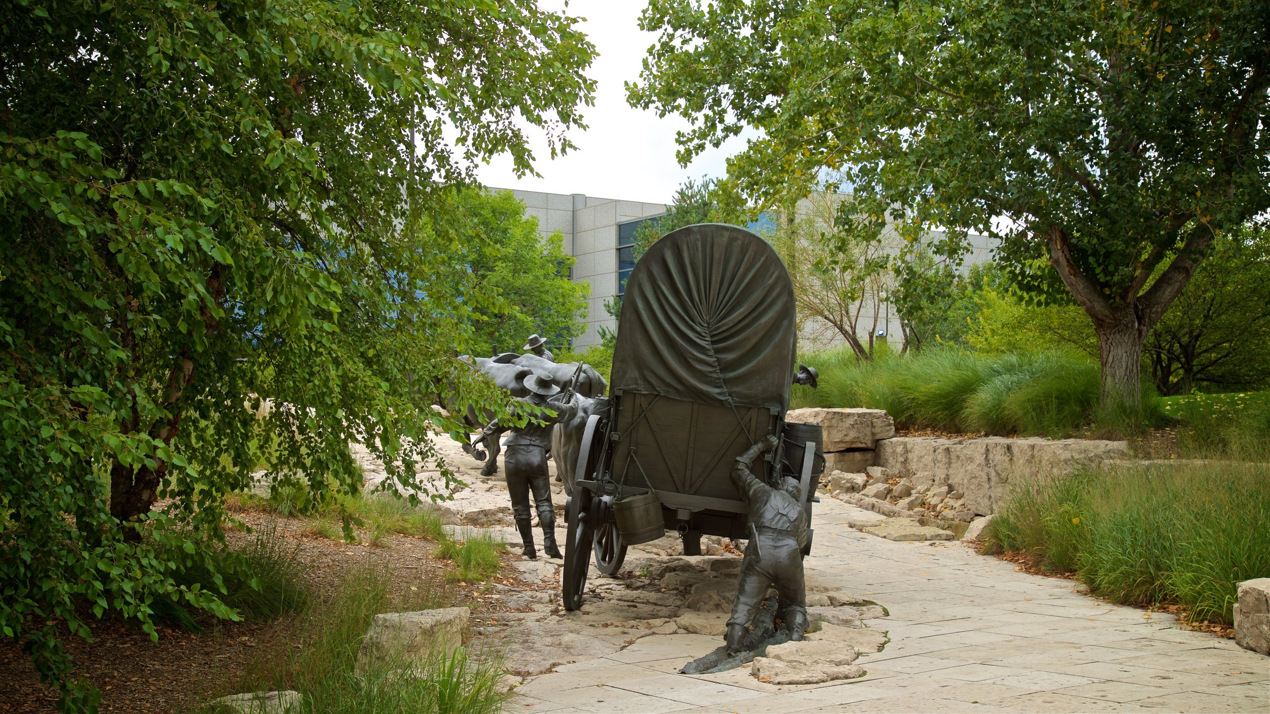 Pioneer Courage Park featuring a statue or sculpture