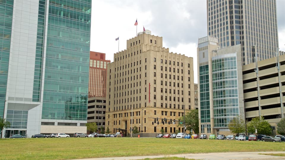Pioneer Courage Park which includes a city, a garden and a high-rise building