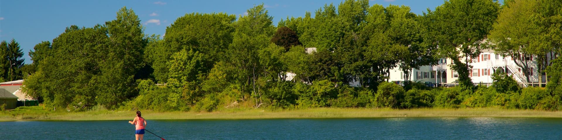 South Coast showing kayaking or canoeing and a lake or waterhole as well as an individual femail