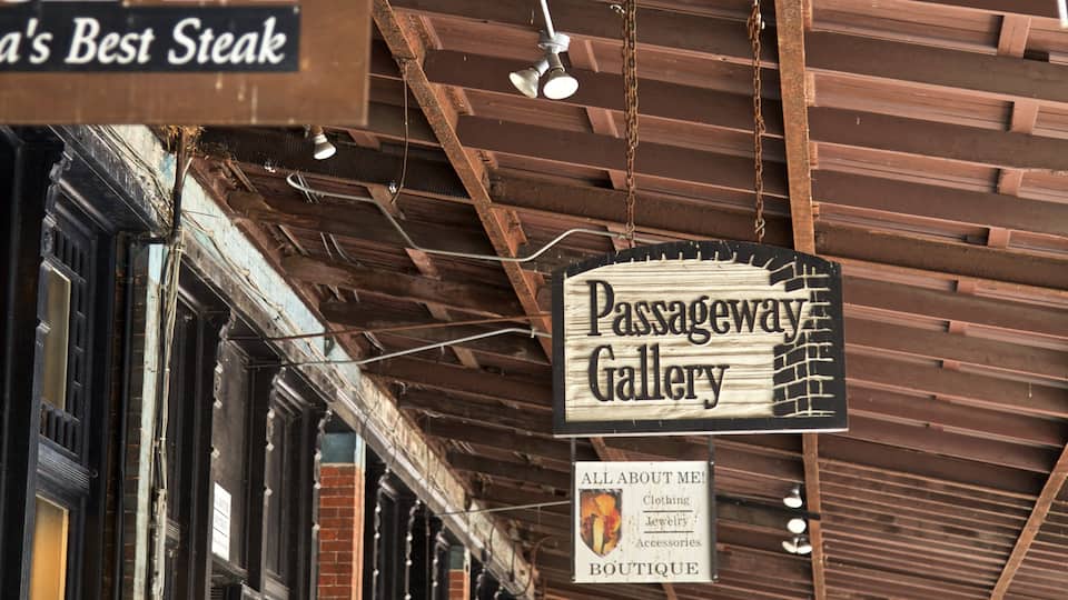 Old Market showing signage