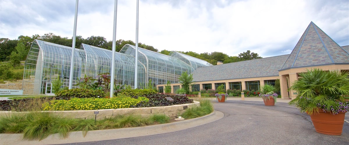 Lauritzen Gardens showing a park and wild flowers