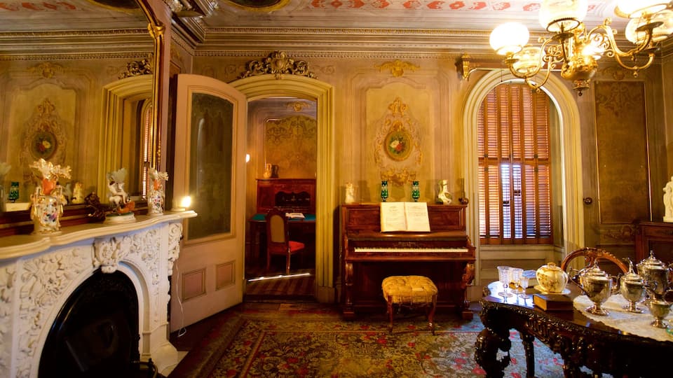 Victoria Mansion featuring a house, heritage elements and interior views