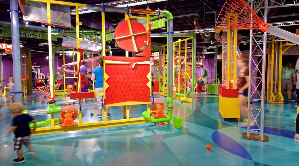 Omaha Children\'s Museum which includes a playground and interior views