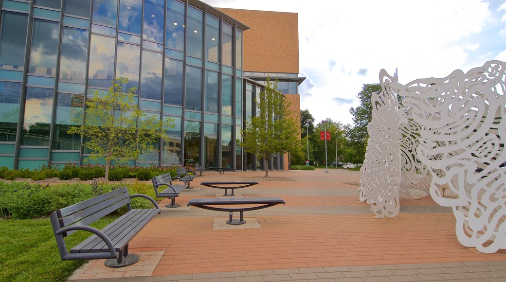 International Quilt Study Center which includes outdoor art