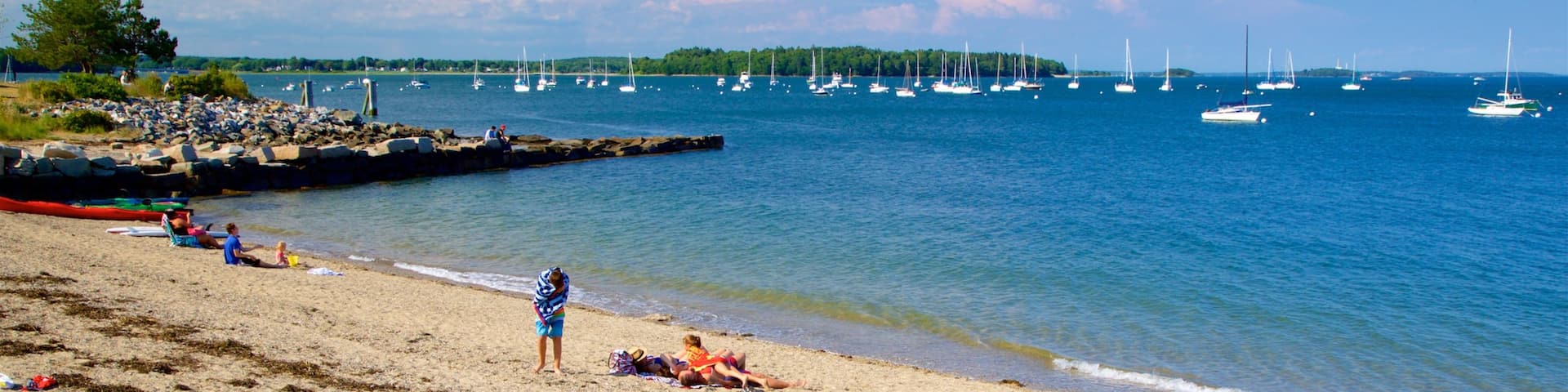 East End Beach featuring a beach, general coastal views and a bay or harbour