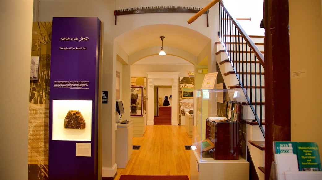 Saco Museum which includes interior views